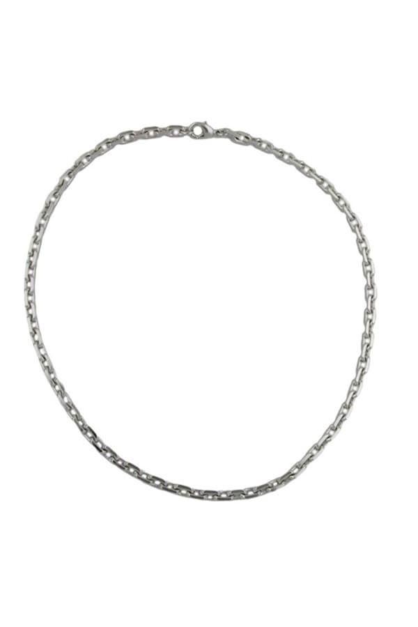 Necklace Anchor Chain 6mm Rhodium Plated 50cm - GL01894-50