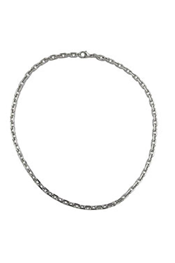 Necklace Anchor Chain 6mm Rhodium Plated 50cm - GL01894-50
