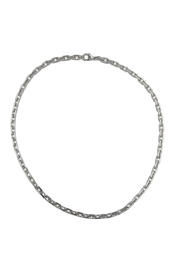 Necklace Anchor Chain 6mm Rhodium Plated 50cm - GL01894-50