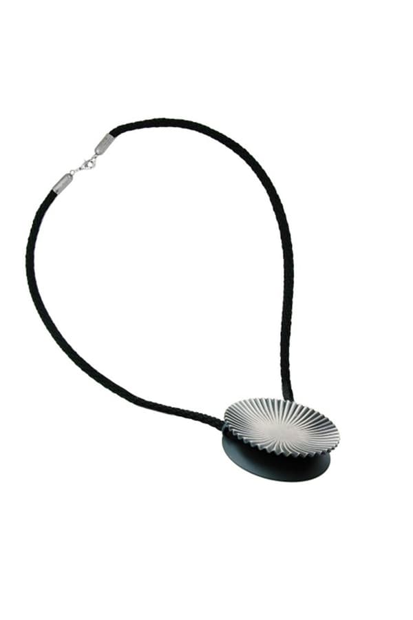 Necklace Metal Pendant Black Cord 60cm - GL01655