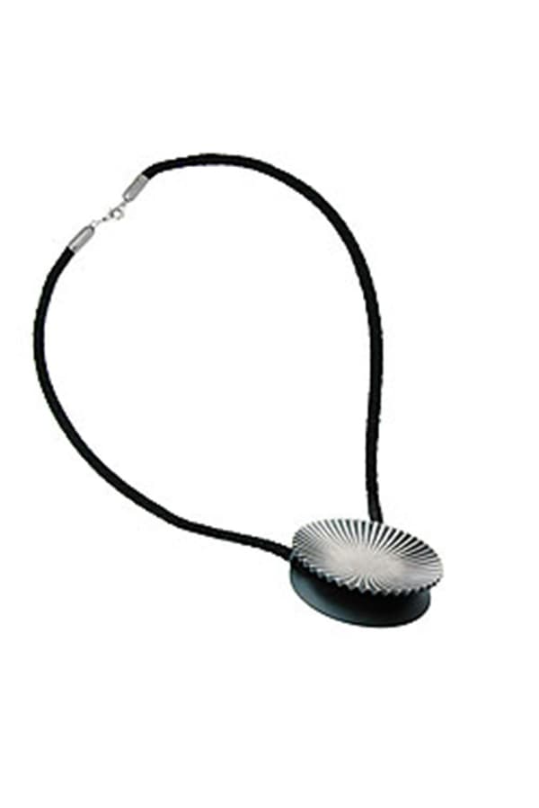 Necklace Metal Pendant Black Cord 60cm - GL01655