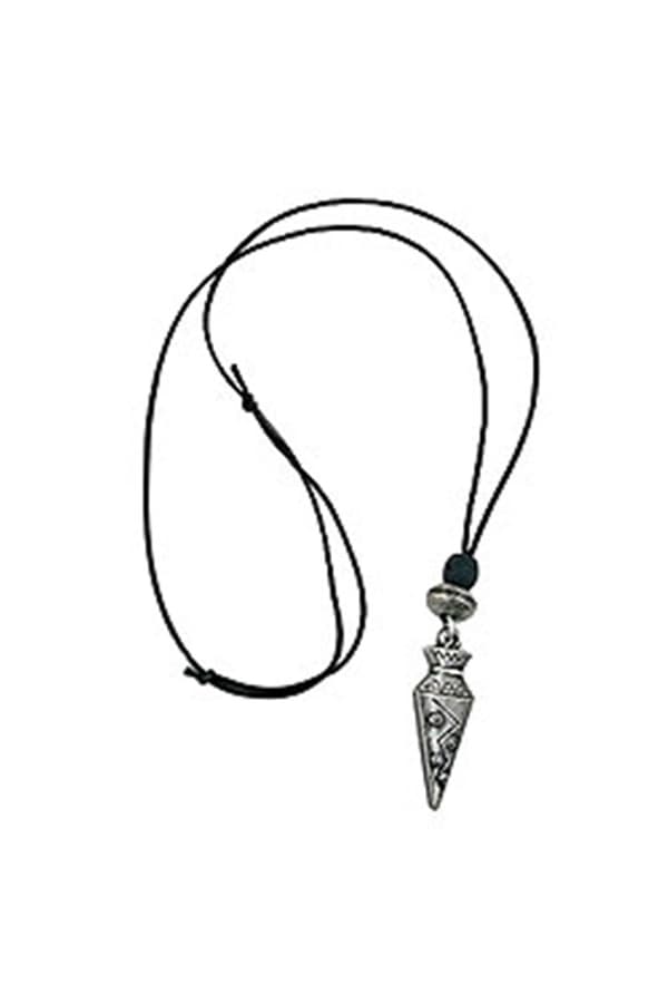 Necklace Cornet Pendant Antique Silver - GL01294