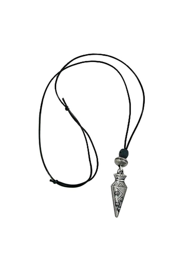 Necklace Cornet Pendant Antique Silver - GL01294
