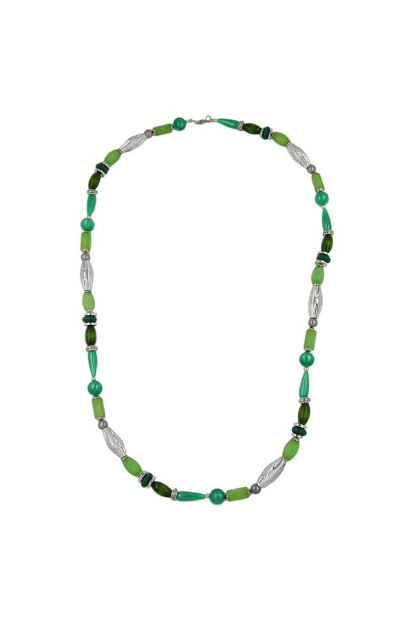 Necklace Beads Mint-Silk 90cm - GL04992