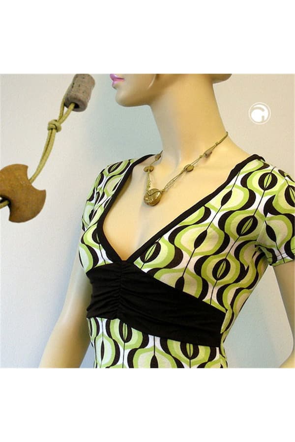 Necklace Olive Disk Stone Beads Silky Sheen - GL02830