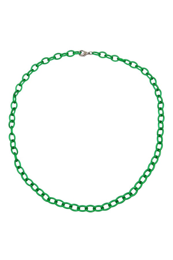 Necklace Green Anchor Chain 8mm - GL02219