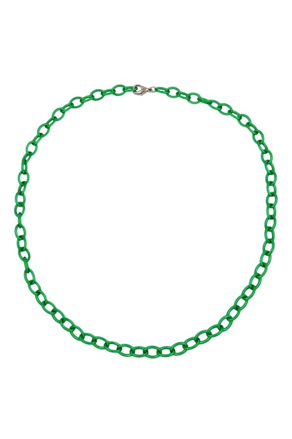Necklace Green Anchor Chain 7mm - GL02217