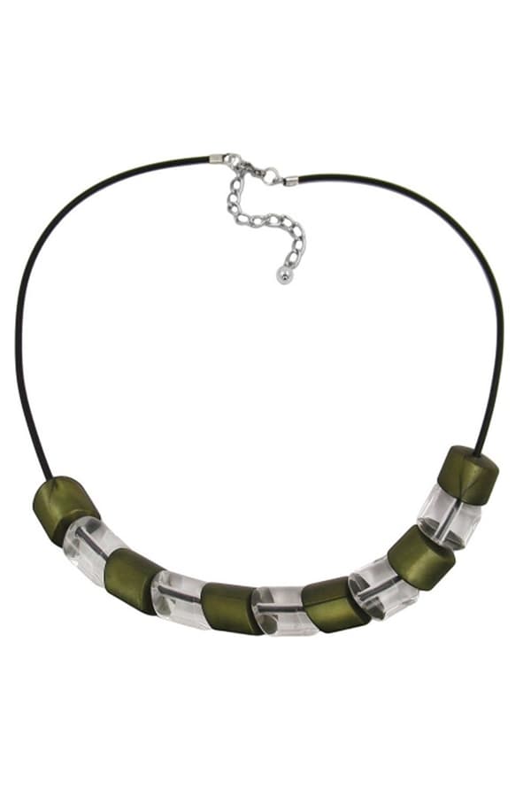 Necklace Beads Green 45cm - GL02207