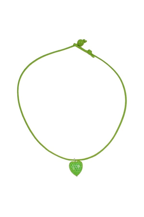 Necklace Heart Green - GL02074