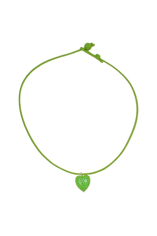 Necklace Heart Green - GL02074