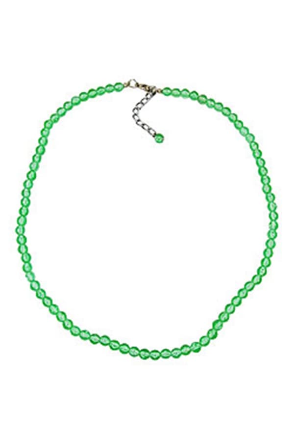 Necklace Green Beads 6mm - GL02057