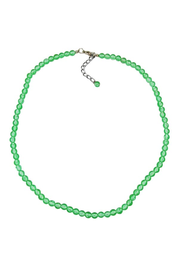 Necklace Green Beads 6mm - GL02057