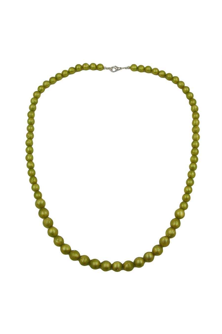 BEAD CHAIN GREEN-OLIVE SIZE VARIABLE 55CM