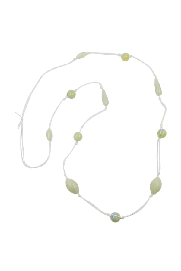 Necklace Beads Light/Green/Yellow - GL01872