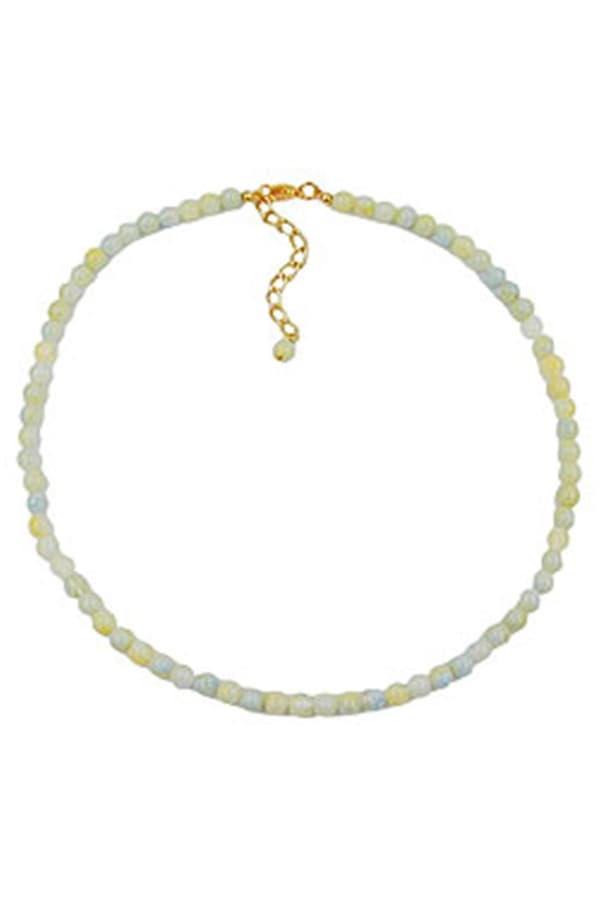 Bead Chain Beads 6mm Green-White - GL01669