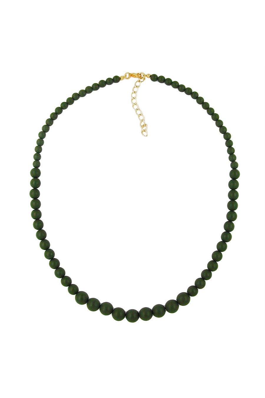 NECKLACE BEADS 6/8/10MM OLIVE GREEN
