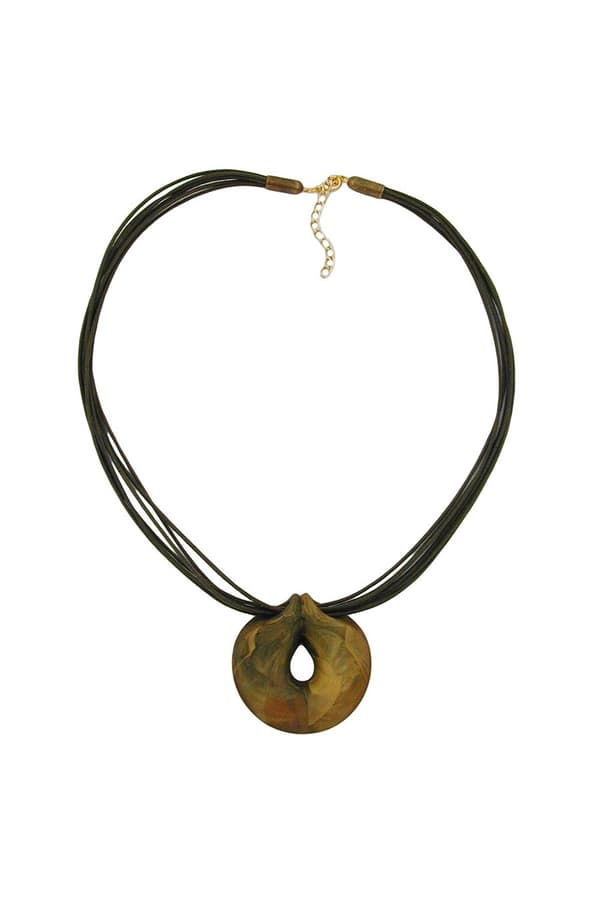 Necklace Green-Olive Ring 55cm - GL01224