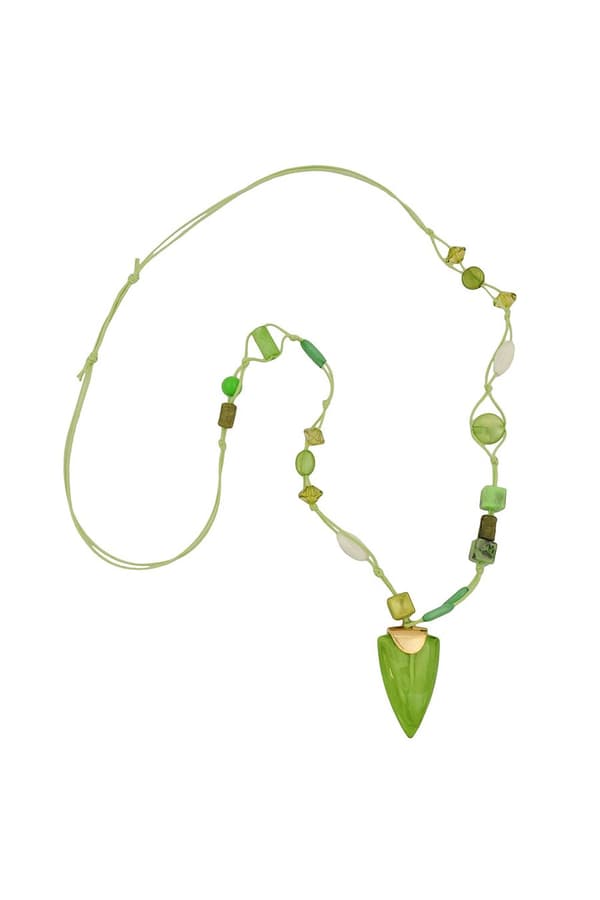 Necklace Green Beads - GL01143