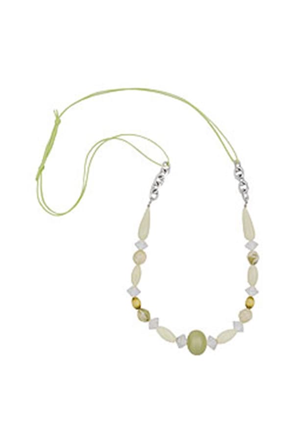 Necklace Beads Light-Green-Oliv - GL01121
