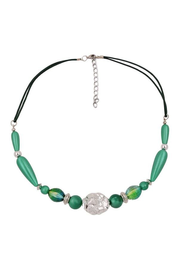 Necklace Silky-Green Chromcolour Beads - GL01085