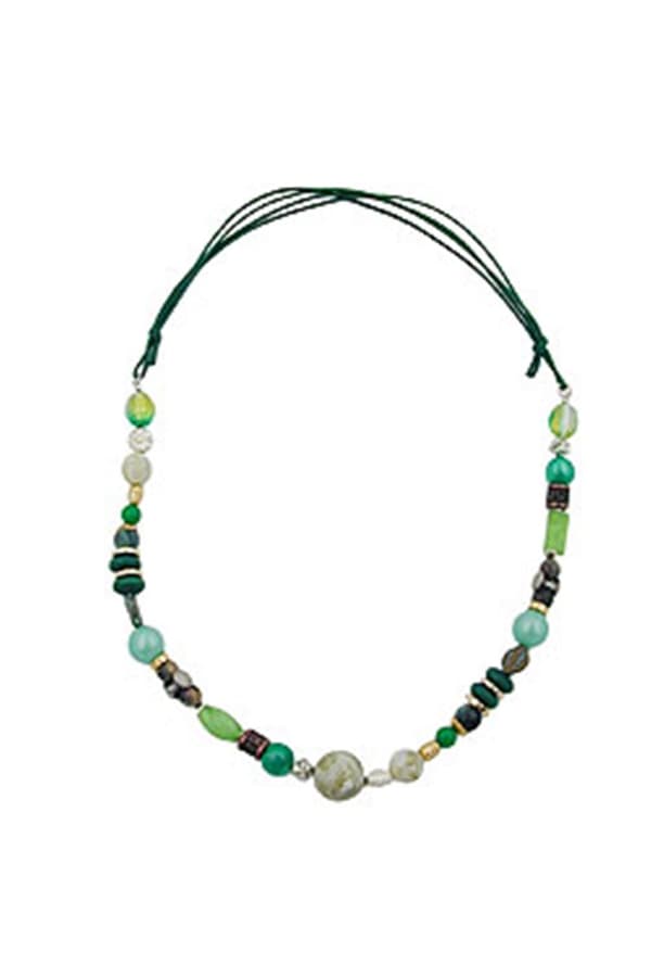 Necklace Light Green Dark Green Multicolour Design - GL01025