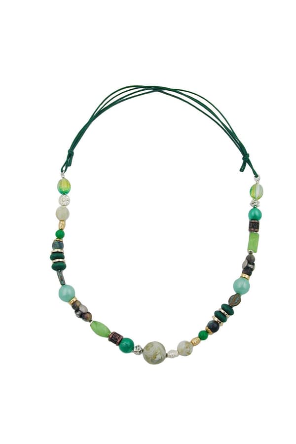 Necklace Light Green Dark Green Multicolour Design - GL01025