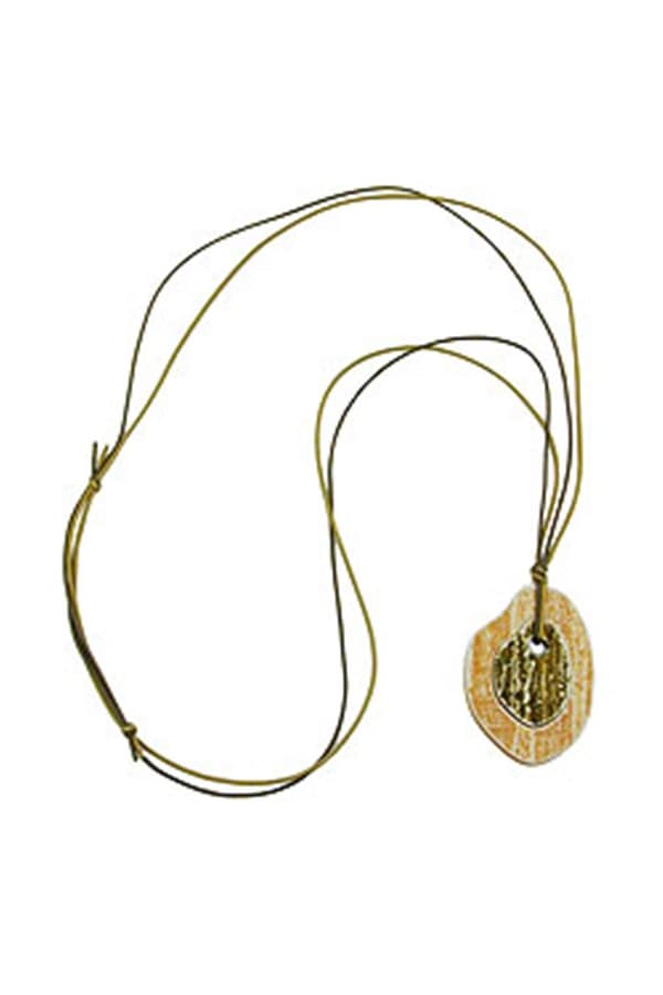Necklace Tree Stem Pendant Light Brown/ Green - GL00908