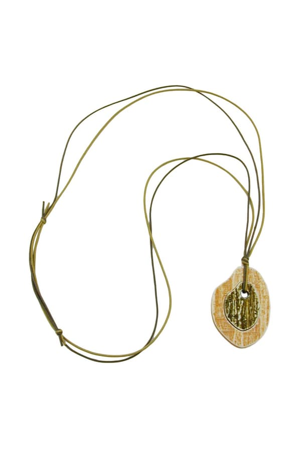Necklace Tree Stem Pendant Light Brown/ Green - GL00908
