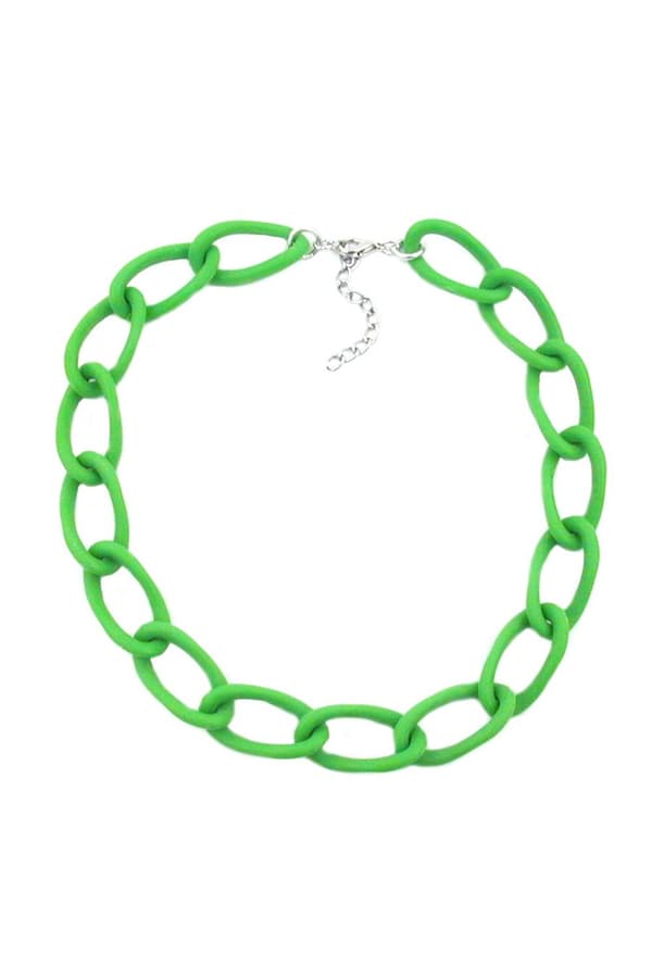 Collier Wide Curb Chain Green-Matt - GL00571