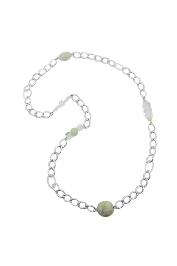 Necklace Curb Chain Beads 95cm - GL00144