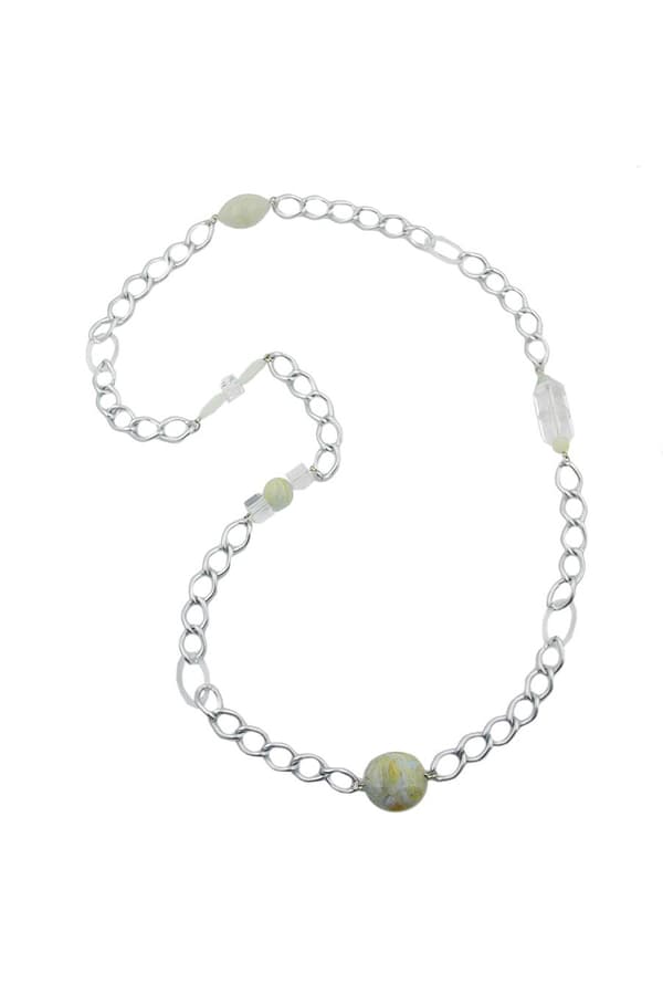 Necklace Curb Chain Beads 95cm - GL00144