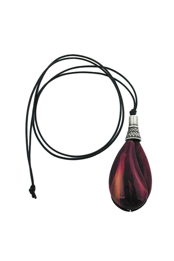 Necklace Drop Purple Marbled - GL04406