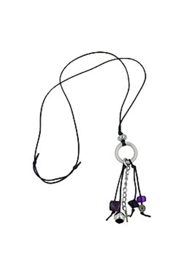 Necklace Grey Beads 90cm - GL02740