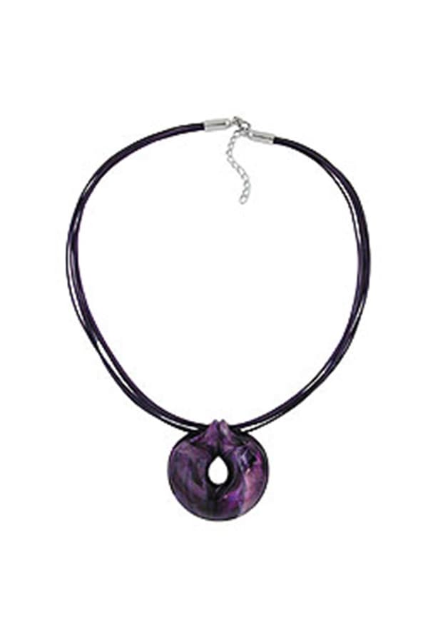Necklace Amulett Lilac Marbled 55cm - GL02722