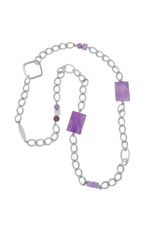 Necklace Curb Chain Beads 95cm - GL00422