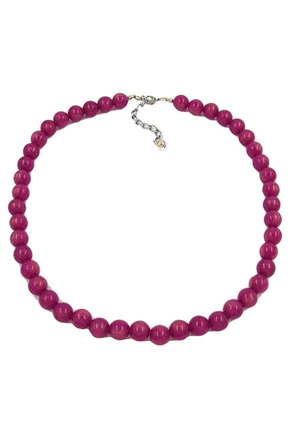 Necklace Beads 10mm Lilac Glossy - GL02054