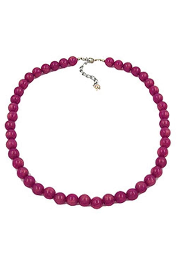 Necklace Beads 10mm Lilac Glossy - GL02054