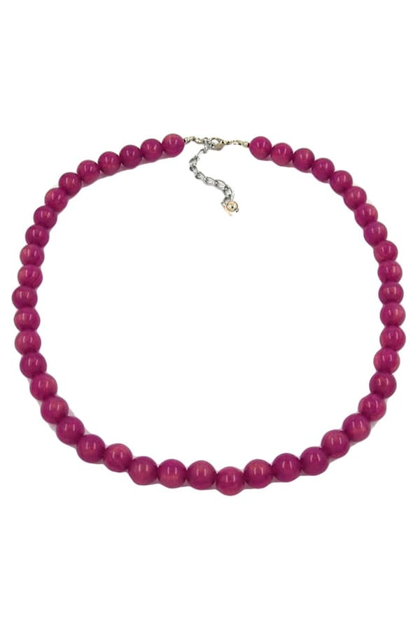 Necklace Beads 10mm Lilac Glossy - GL02054