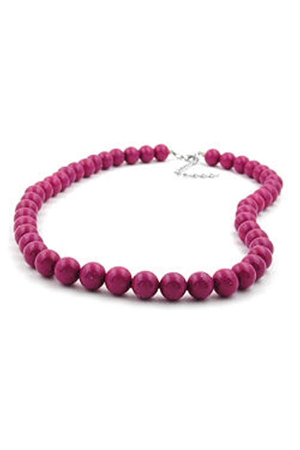 Necklace With Purple Beads 10mm 80cm - GL01506-80