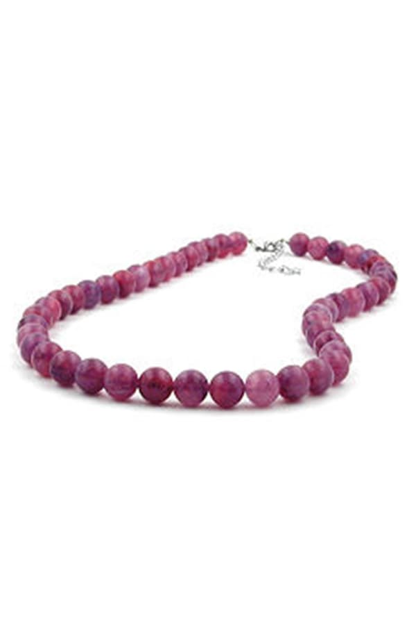 Necklace Beads 10mm Lilac-Purple 50cm - GL01504-50