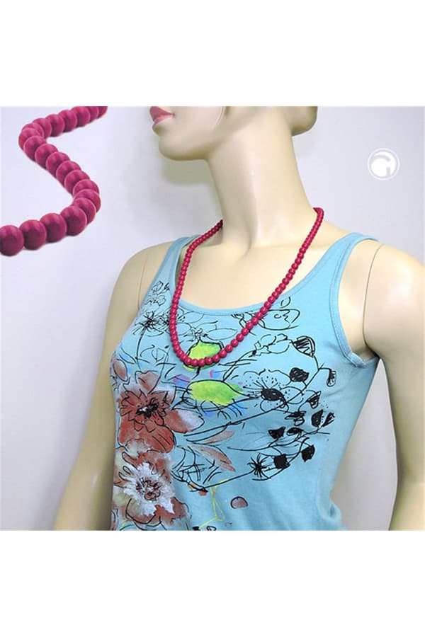 Chain With Purple Beads 8mm 70cm - GL01493-70