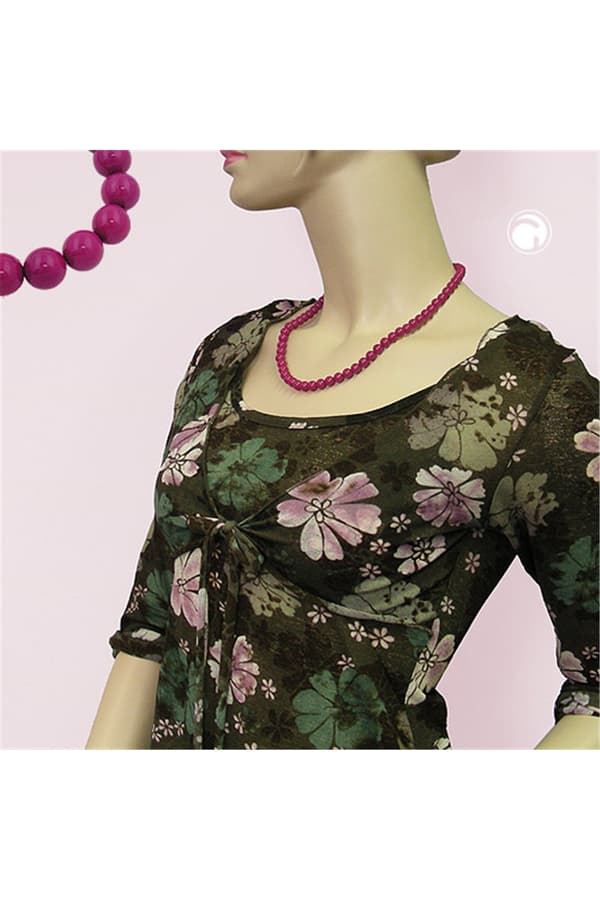 Chain With Purple Beads 8mm 50cm - GL01493-50