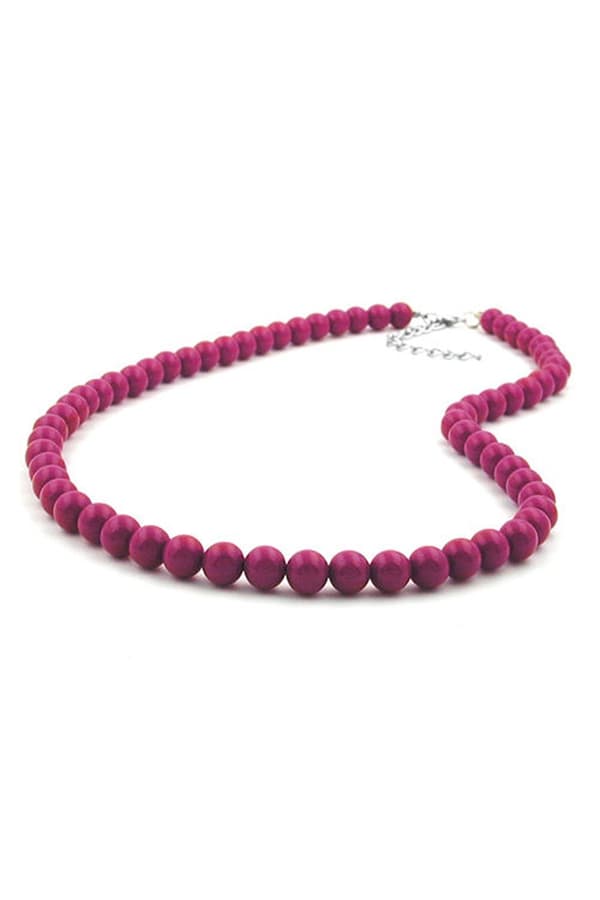 Chain With Purple Beads 8mm 45cm - GL01493-45
