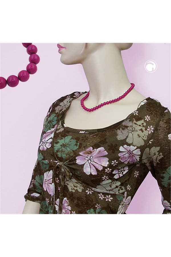 Chain With Purple Beads 8mm 45cm - GL01493-45