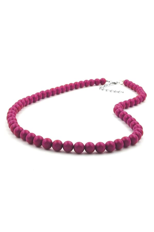 Chain With Purple Beads 8mm 45cm - GL01493-45