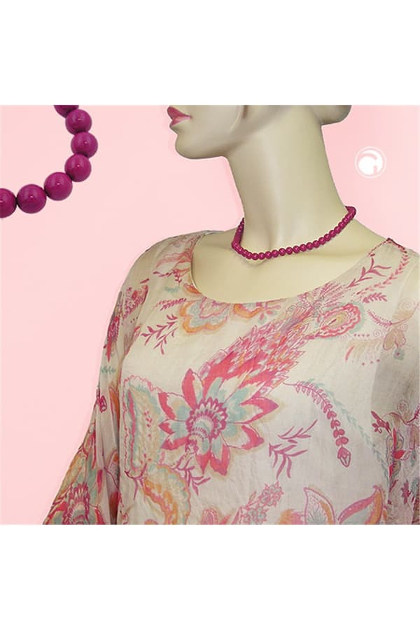 Chain With Purple Beads 8mm 40cm - GL01493-40