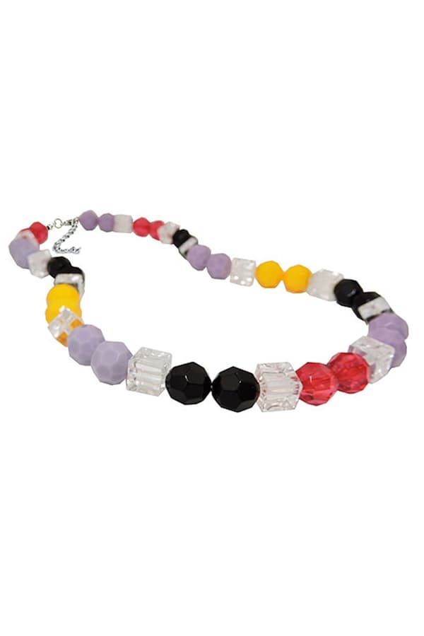 Necklace Honeycomb Beads Multicolor Faceted - GL01314