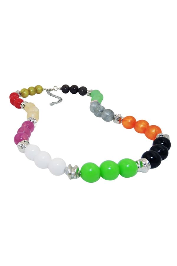 Necklace Beads Multicolor Silver Coloured Beads - GL01312