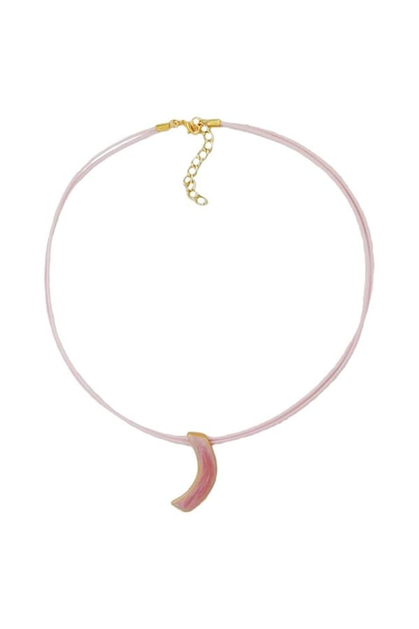 Necklace Sickle Pink-Gold 42cm - GL04998