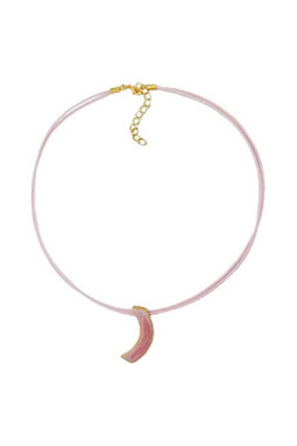 Necklace Sickle Pink-Gold 42cm - GL04998